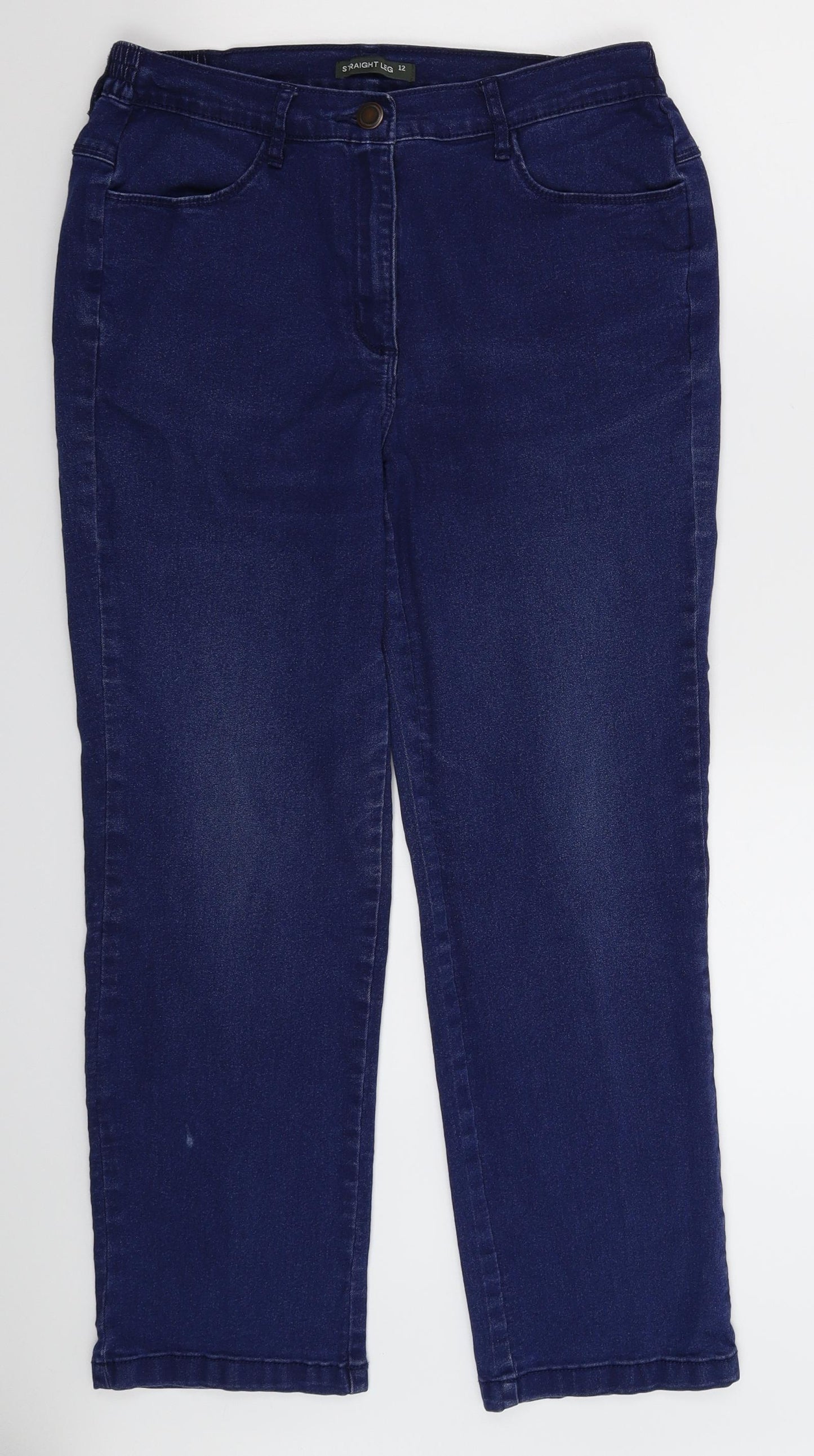 Bonmarché Womens Blue  Denim Straight Jeans Size 12 L27 in