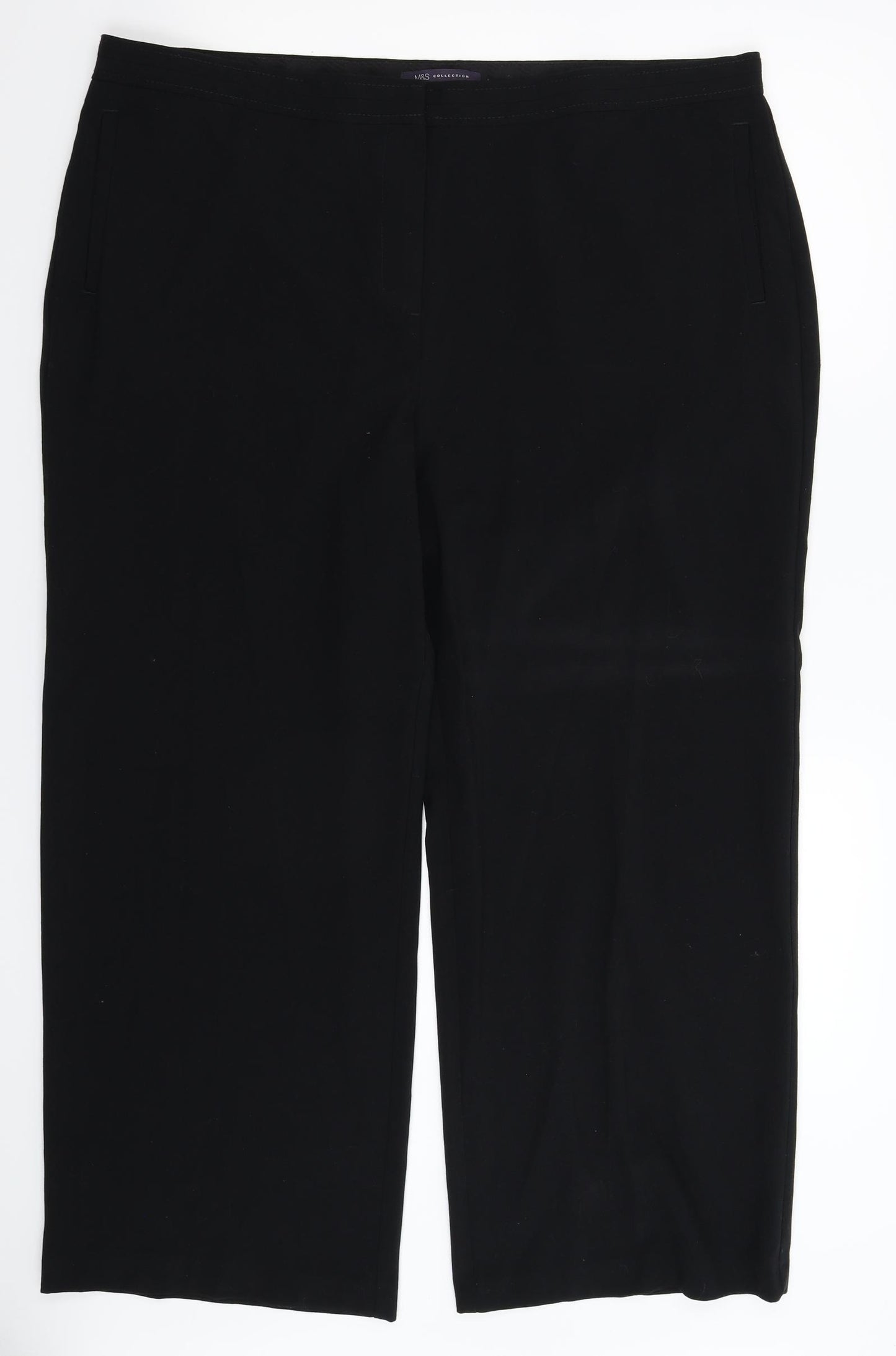 Marks and Spencer Womens Black   Dress Pants Trousers Size 20 L28 in