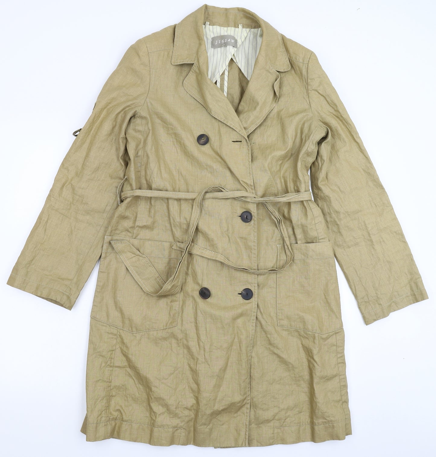 Jigsaw Womens Beige   Overcoat Coat Size 10