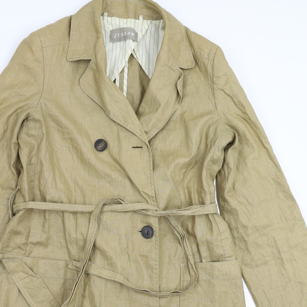 Jigsaw Womens Beige   Overcoat Coat Size 10