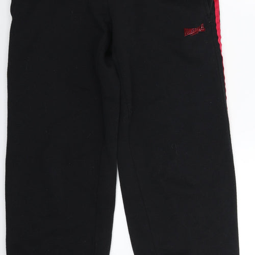 Lonsdale Womens Black   Track Pants Trousers Size 8 L28 in
