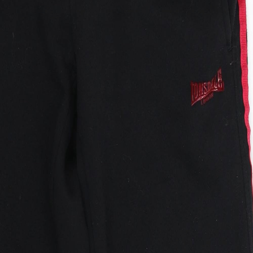 Lonsdale Womens Black   Track Pants Trousers Size 8 L28 in