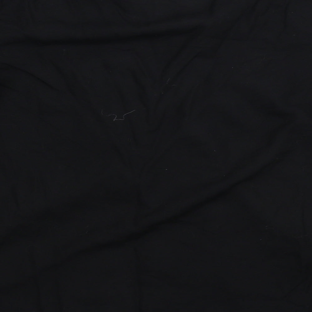 TU Womens Black Floral  Basic Blouse Size 10