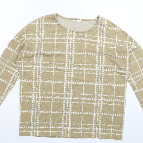 TU Womens Beige Fair Isle  Pullover Jumper Size 14