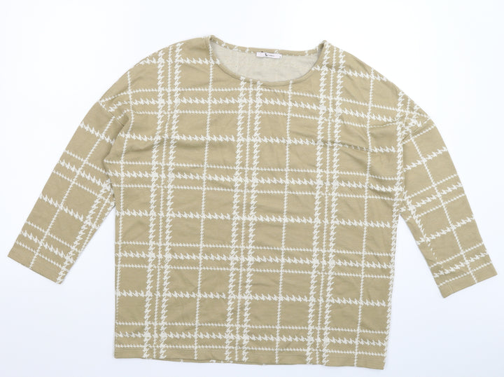 TU Womens Beige Fair Isle  Pullover Jumper Size 14