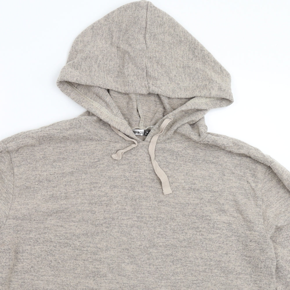 Pep&Co Womens Grey   Pullover Hoodie Size 14