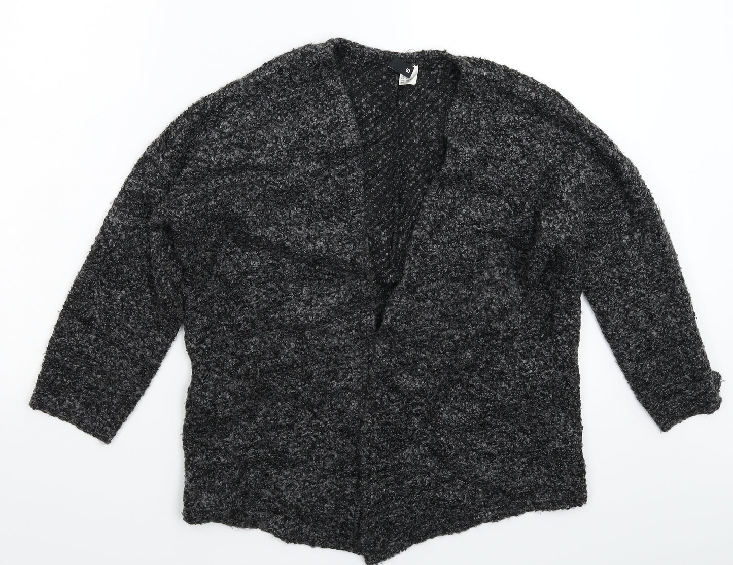 Divided Womens Black  Knit Cardigan Jumper Size S