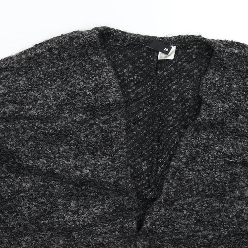 Divided Womens Black  Knit Cardigan Jumper Size S