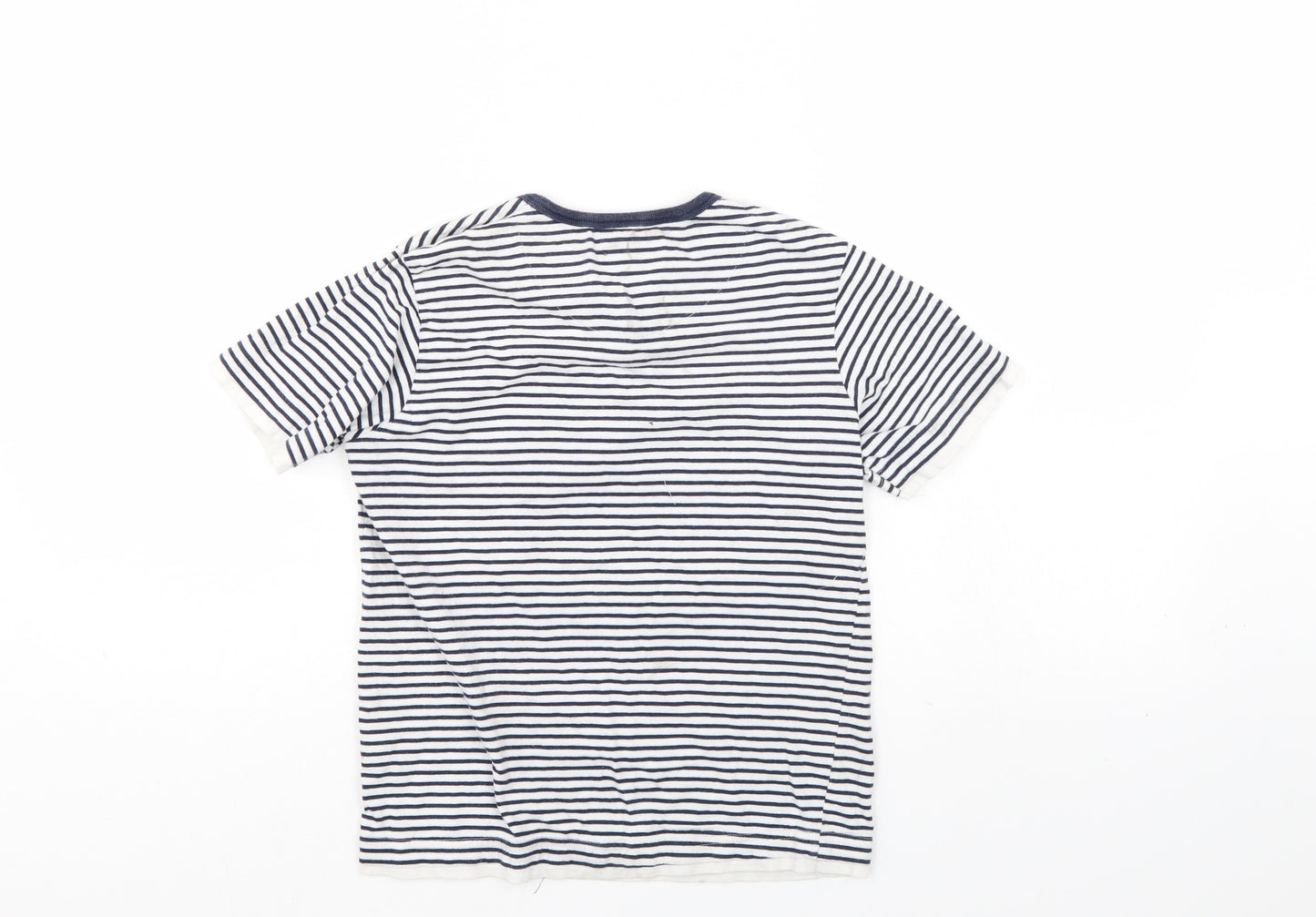 Pep & Co Boys Blue Striped  Basic Casual Size 9-10 Years