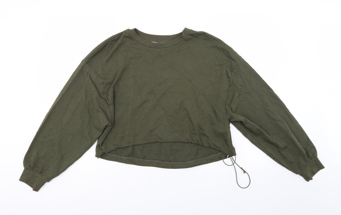 Zara Womens Green   Pullover Sweatshirt Size S  - cropped