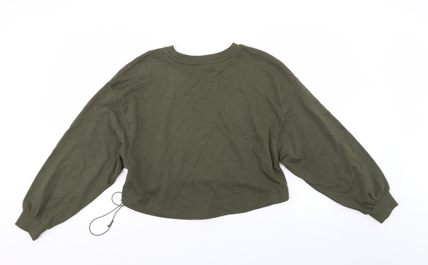 Zara Womens Green   Pullover Sweatshirt Size S  - cropped