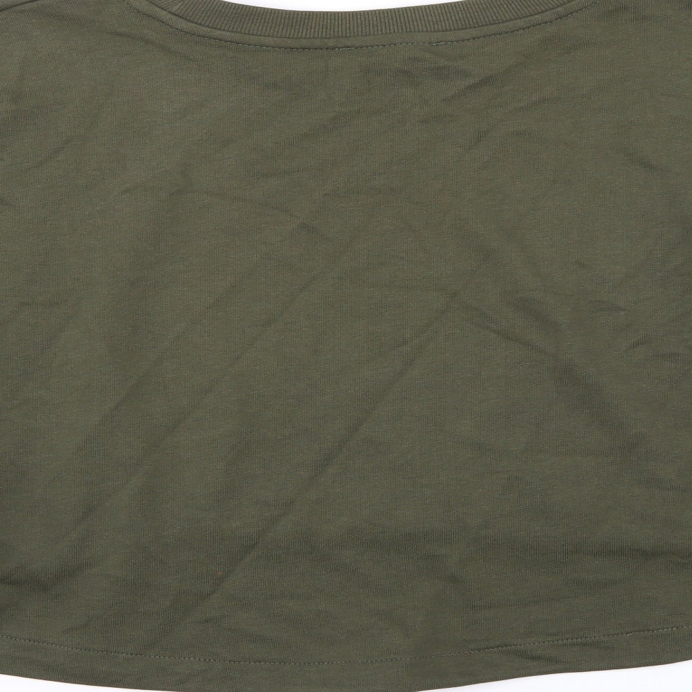 Zara Womens Green   Pullover Sweatshirt Size S  - cropped
