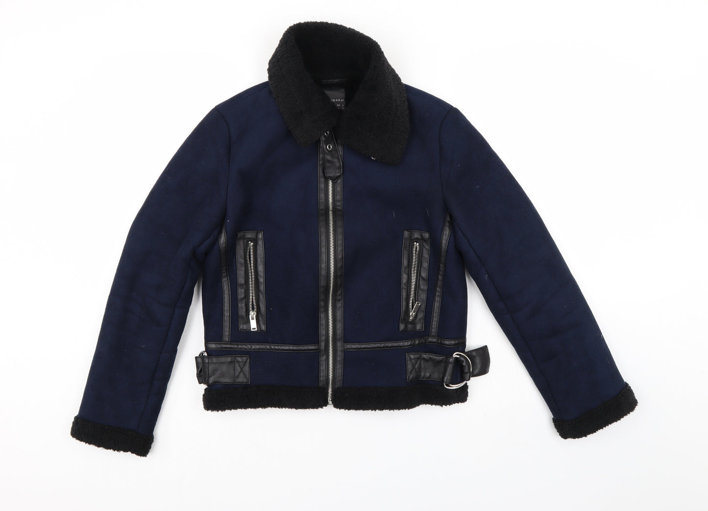 Primark Womens Blue   Biker Jacket Size 6