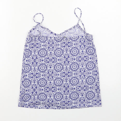 Primark Womens Blue Geometric  Basic Tank Size 6
