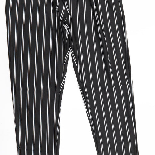 Preworn Womens Black Striped  Trousers  Size XL L29 in