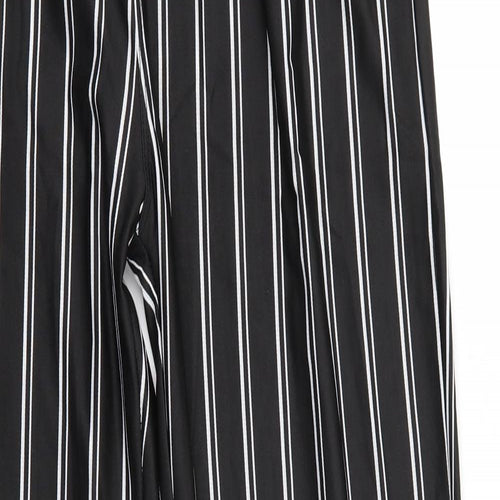 Preworn Womens Black Striped  Trousers  Size XL L29 in