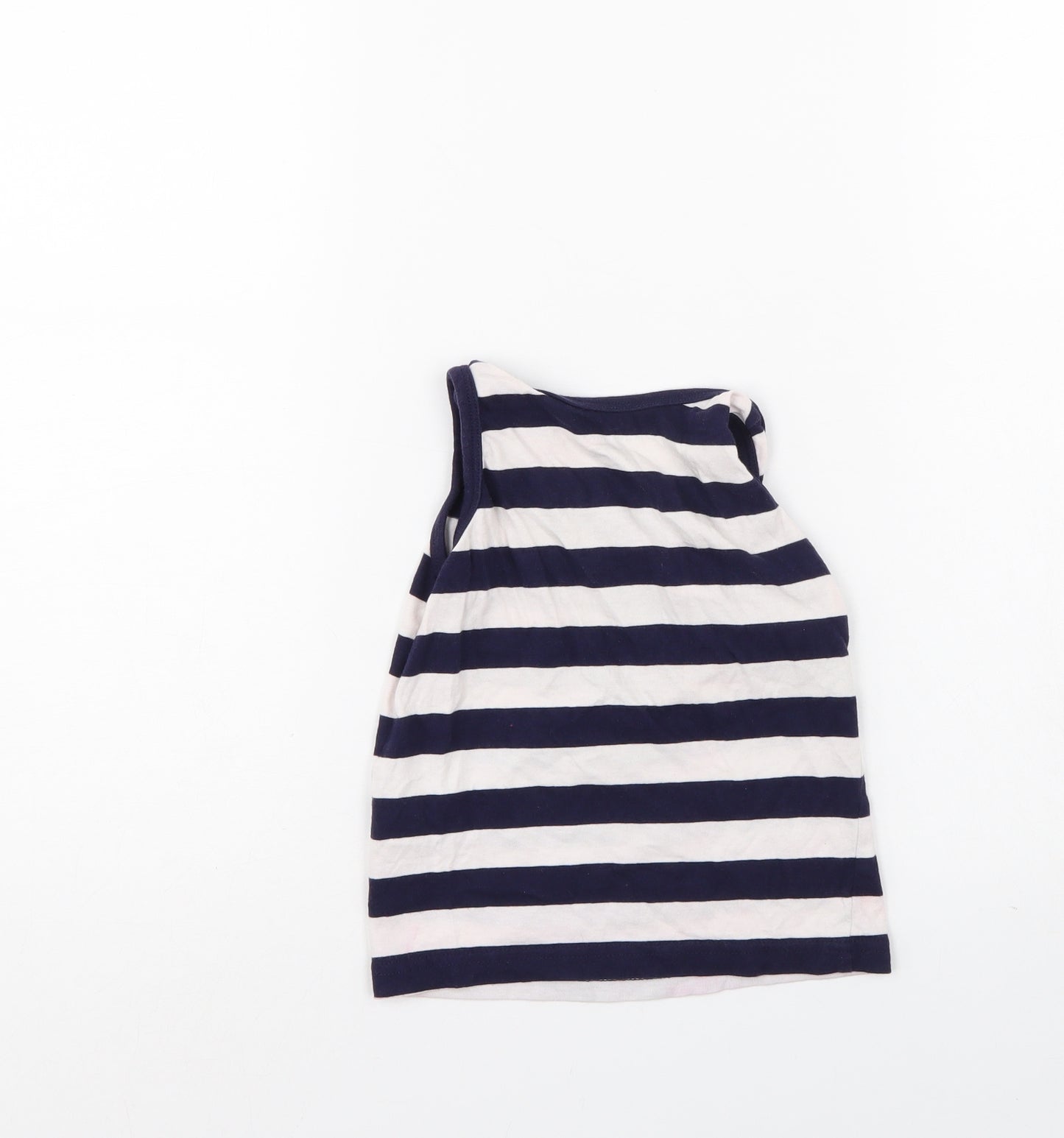 Primark Boys Blue Striped  Basic Tank Size 2-3 Years
