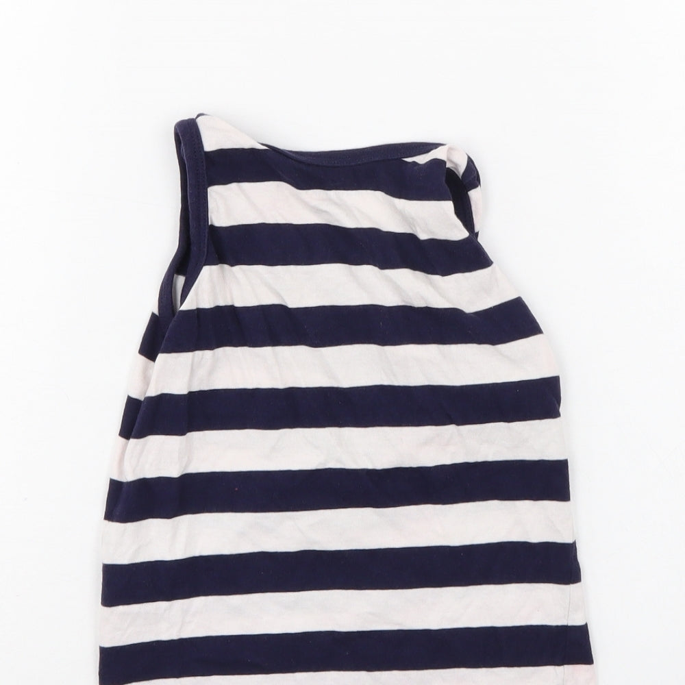 Primark Boys Blue Striped  Basic Tank Size 2-3 Years