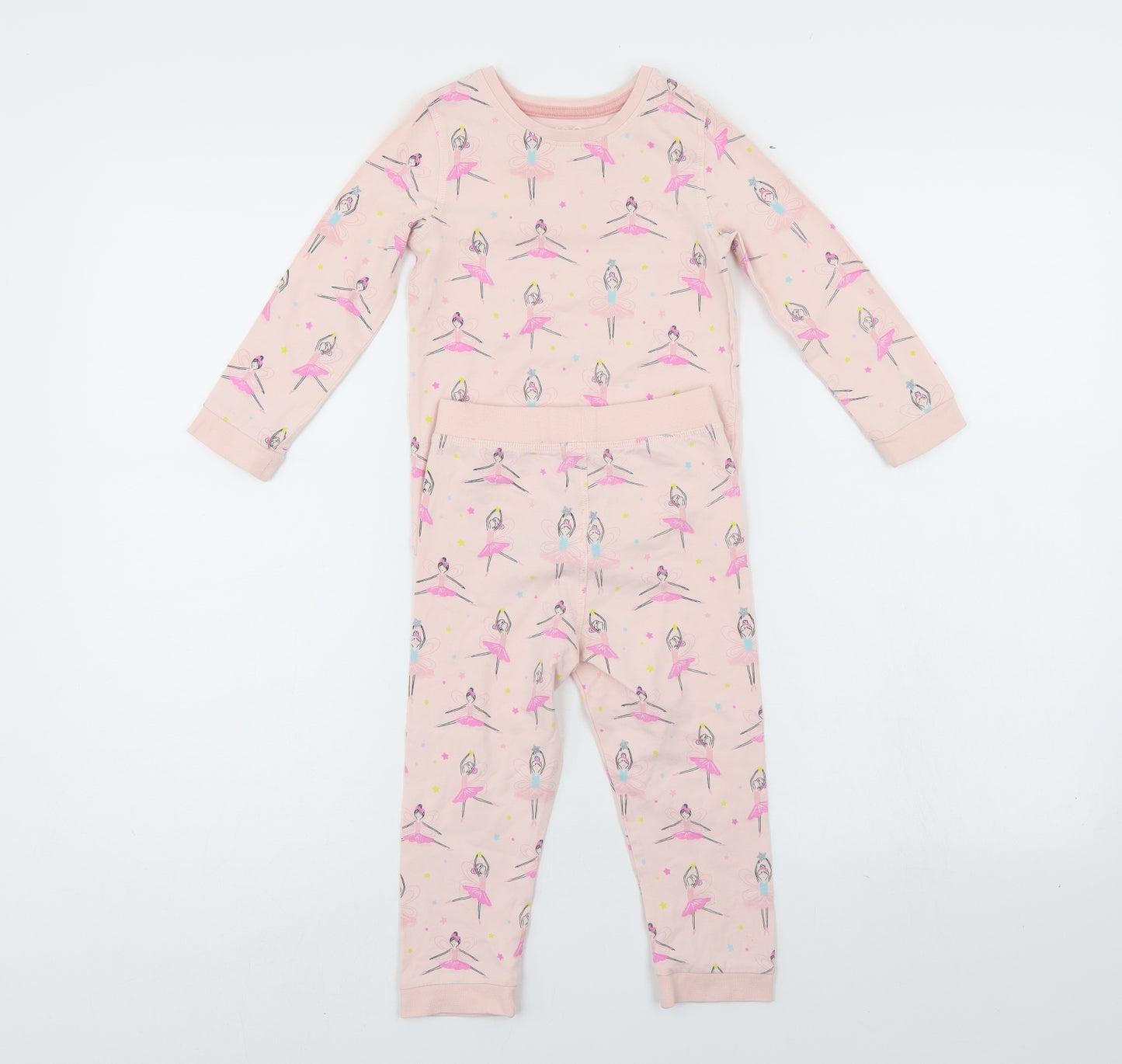 M&S Girls Pink    Pyjama Pants Size 2-3 Years