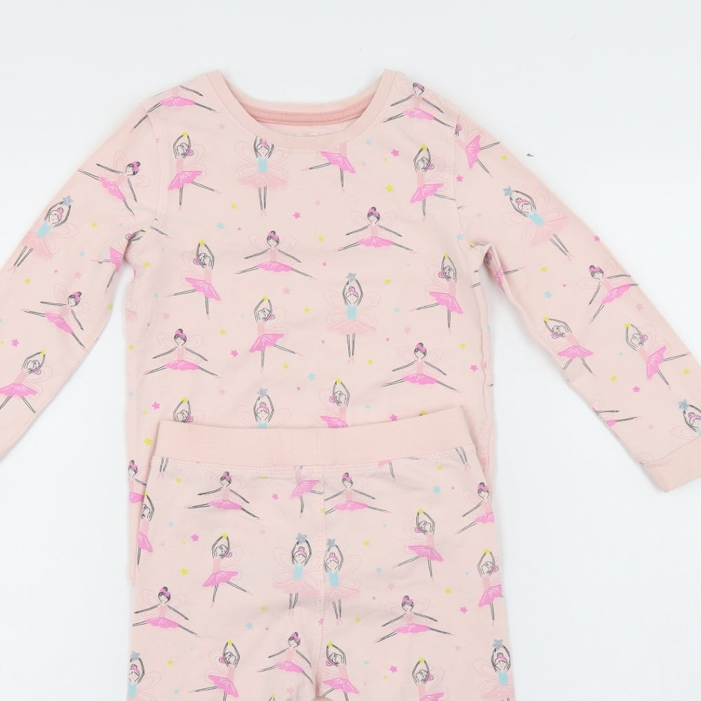 M&S Girls Pink    Pyjama Pants Size 2-3 Years