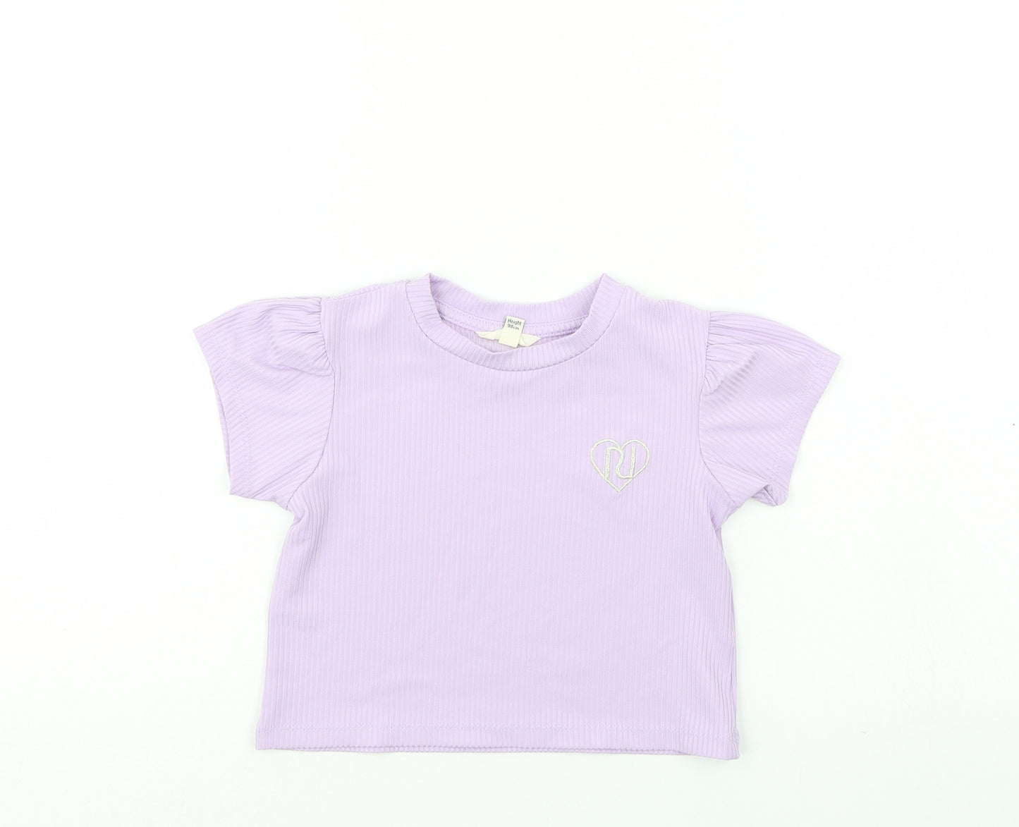 River Island Girls Purple   Basic T-Shirt Size 2-3 Years