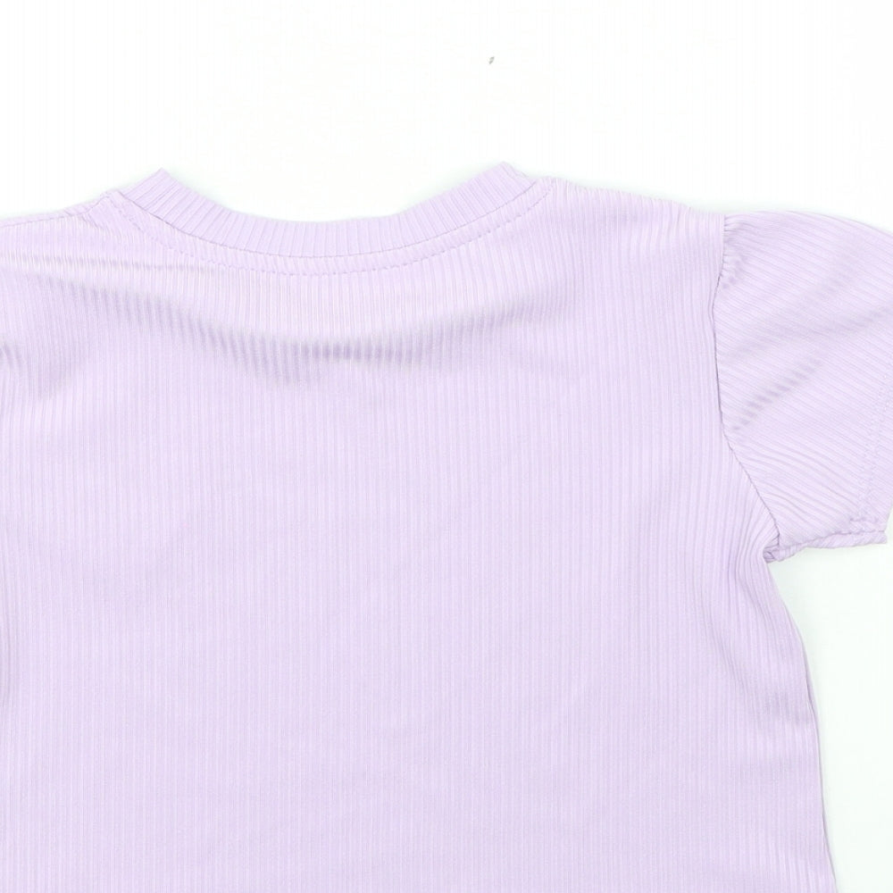 River Island Girls Purple   Basic T-Shirt Size 2-3 Years