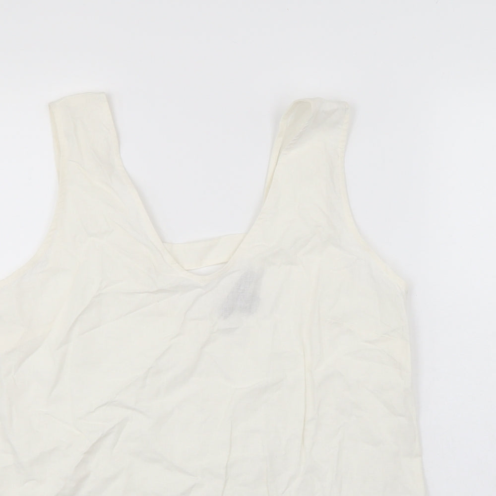 Primark Womens White   Basic Tank Size 10