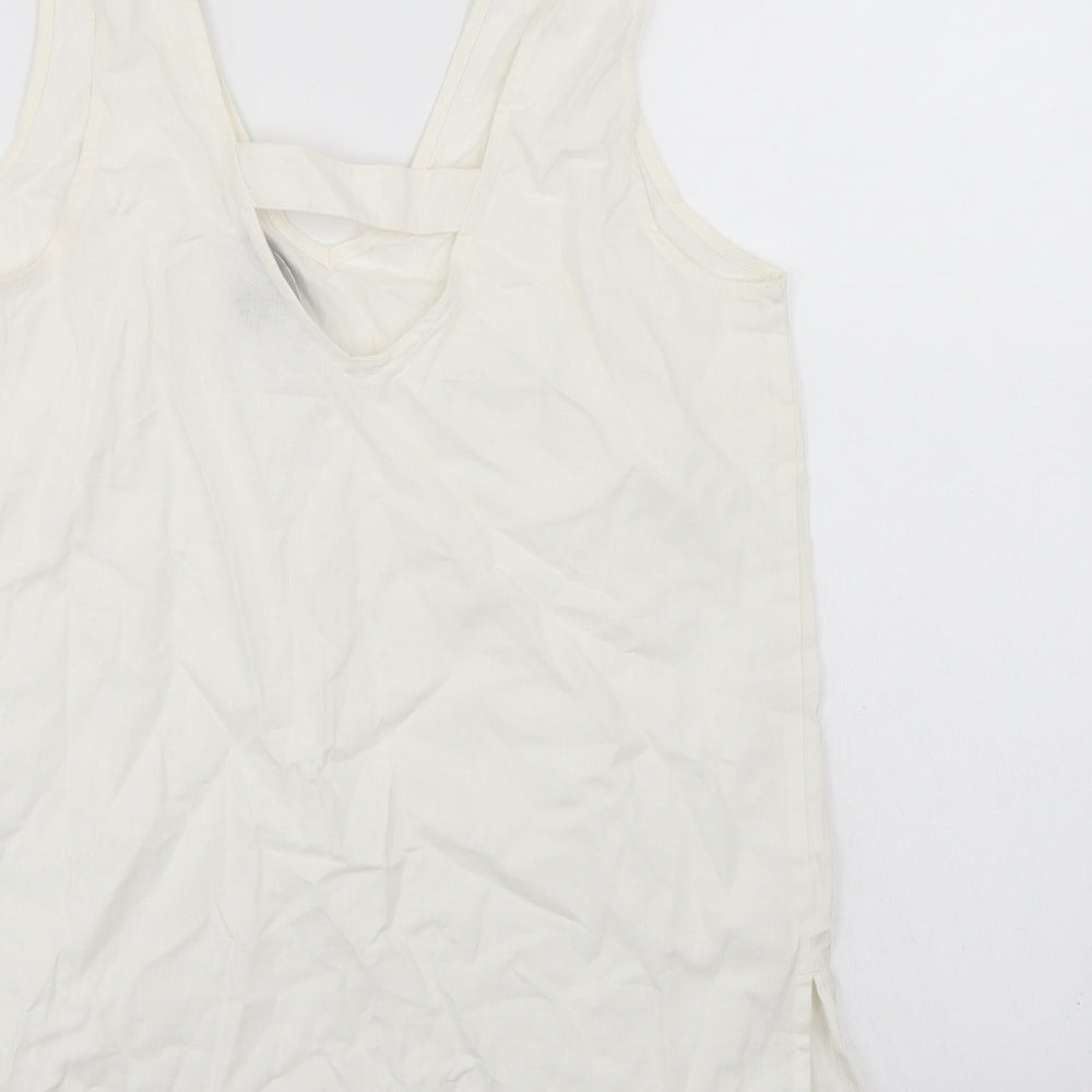 Primark Womens White   Basic Tank Size 10