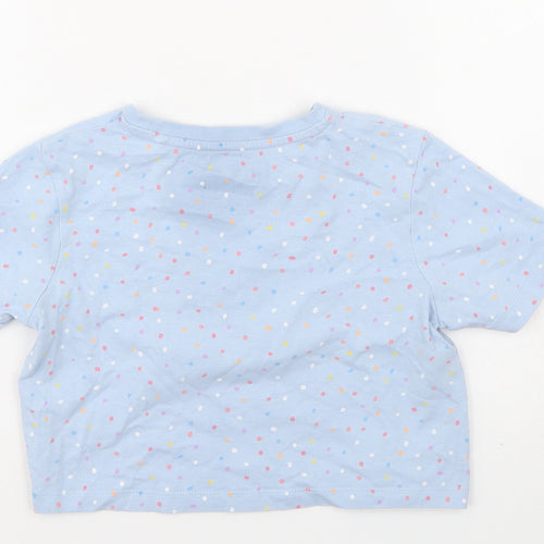 TU Girls Blue Polka Dot  Basic Polo Size 3-4 Years