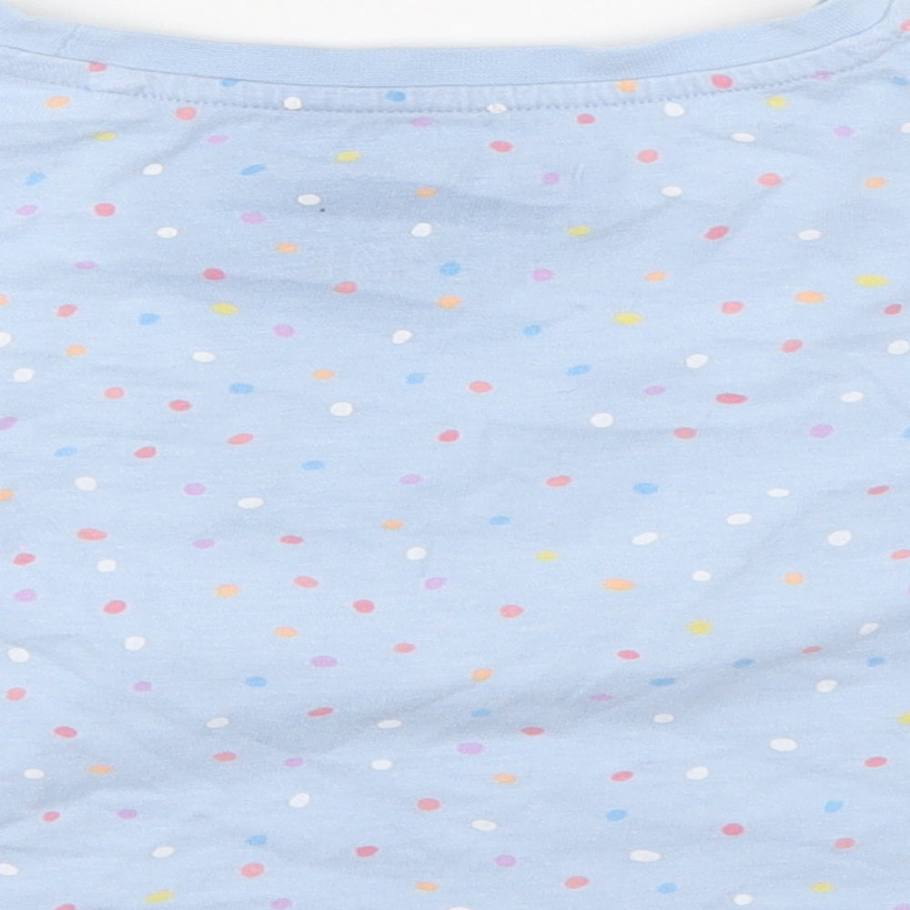 TU Girls Blue Polka Dot  Basic Polo Size 3-4 Years