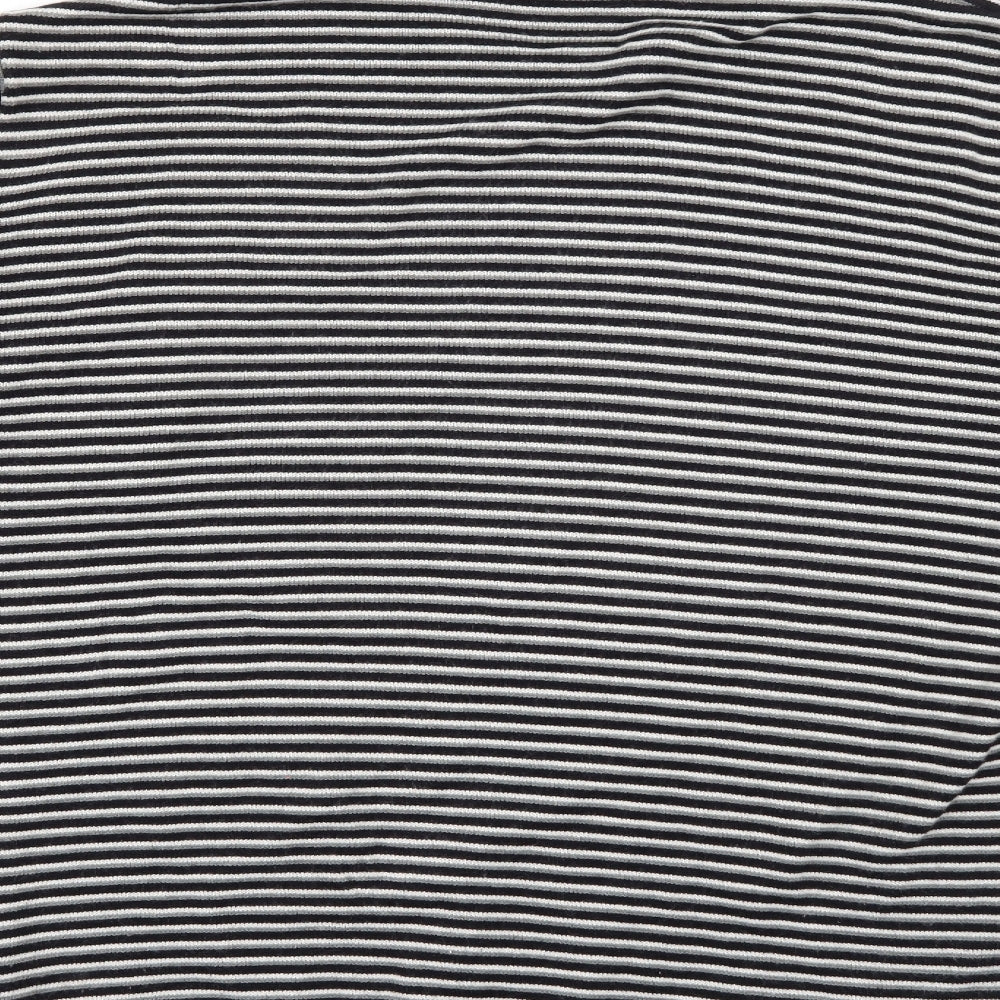 Cedar Wood State Womens Black Striped  Pullover Jumper Size S