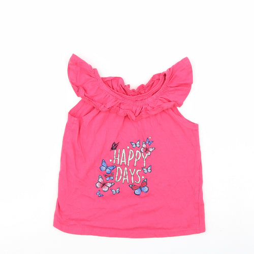 Primark Girls Pink   Basic Button-Up Size 6-7 Years