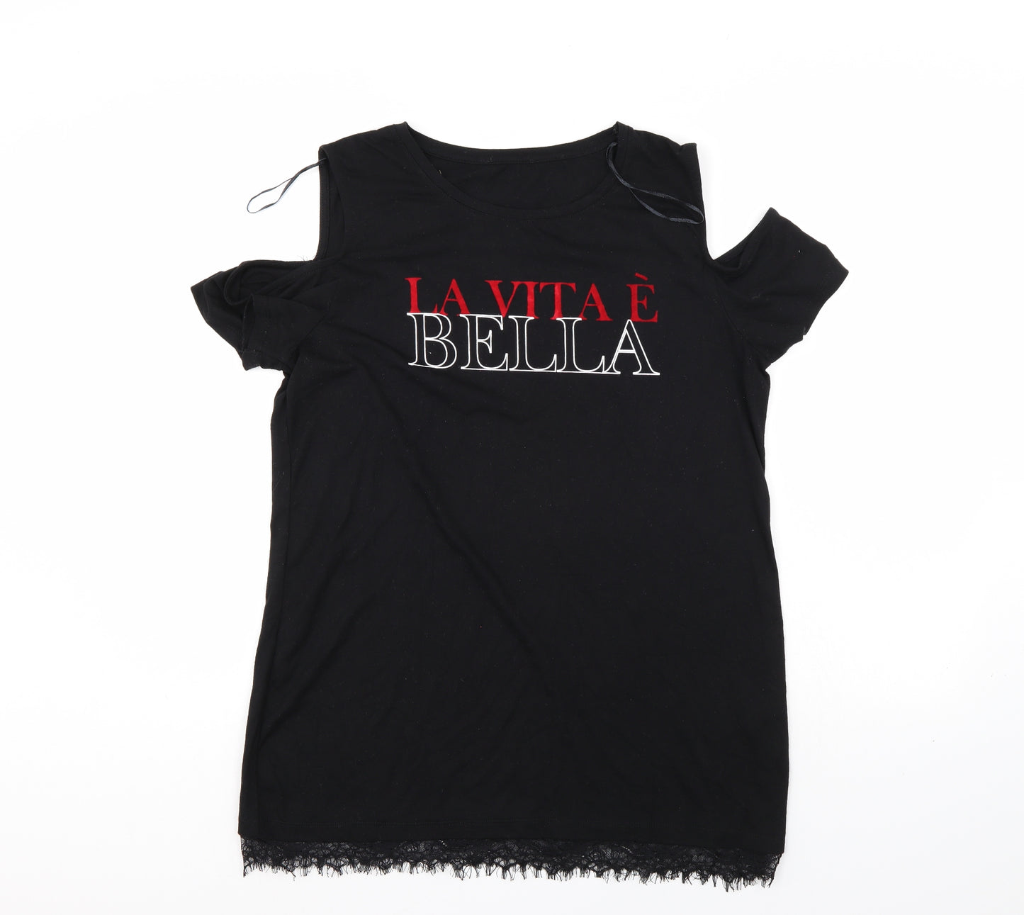 Matalan Womens Black   Basic T-Shirt Size 14