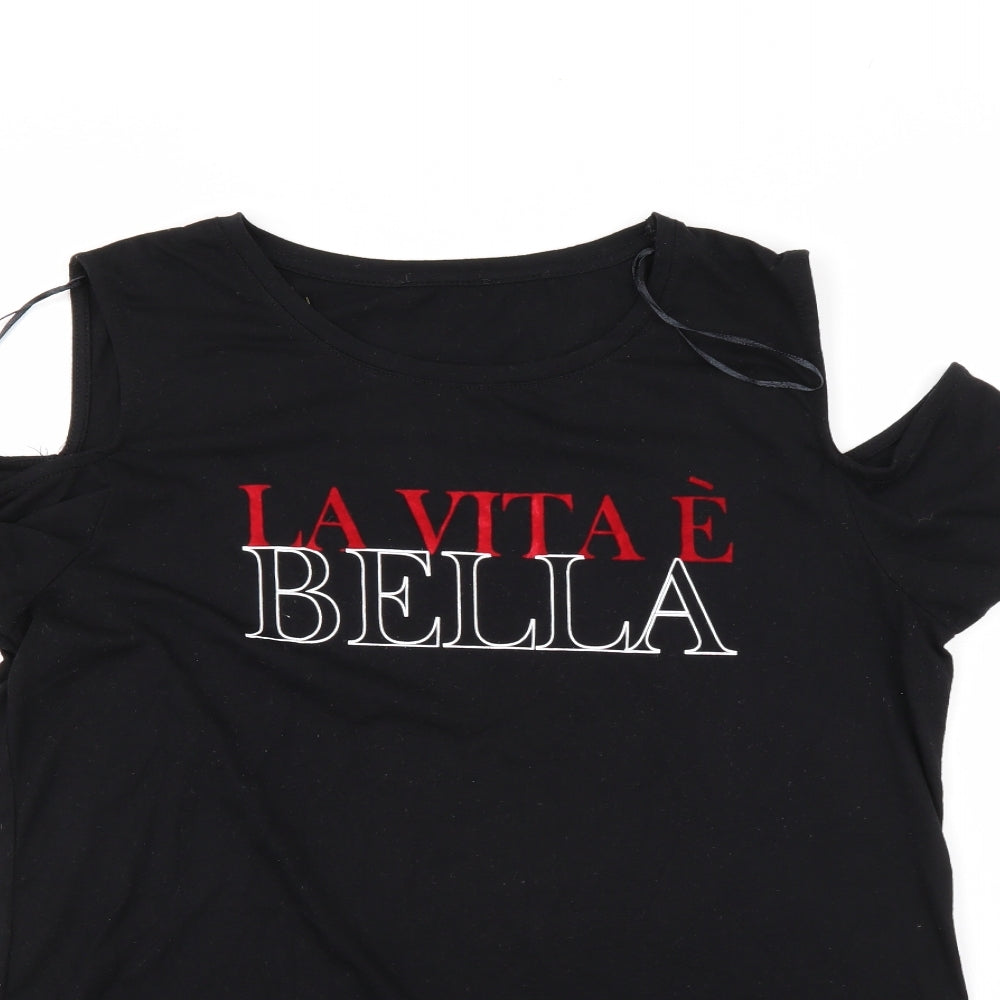 Matalan Womens Black   Basic T-Shirt Size 14