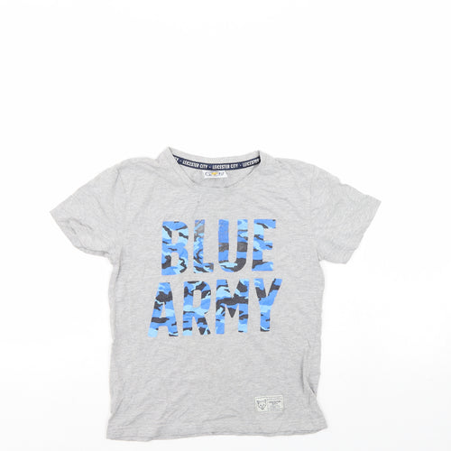 Leciester City FC Boys Grey   Basic T-Shirt Size 9-10 Years  - Leciester City FC