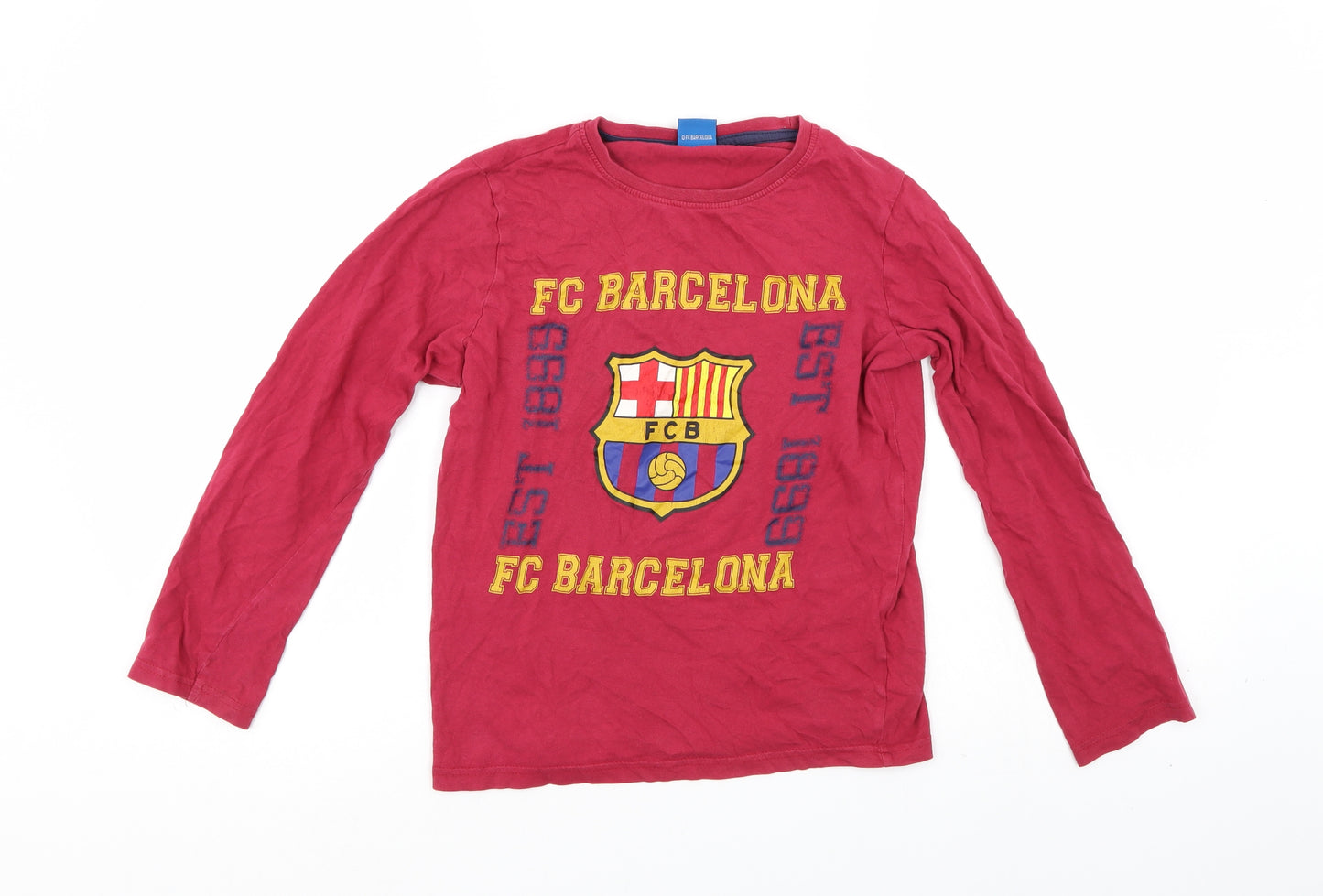 FC Barcelona Boys Red   Basic T-Shirt Size 10-11 Years  - FC Barcelona