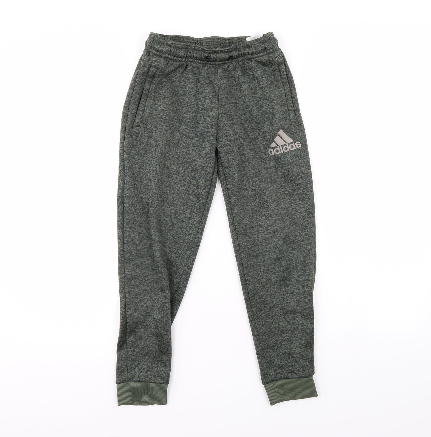 adidas Boys Green   Sweatpants Trousers Size 9-10 Years