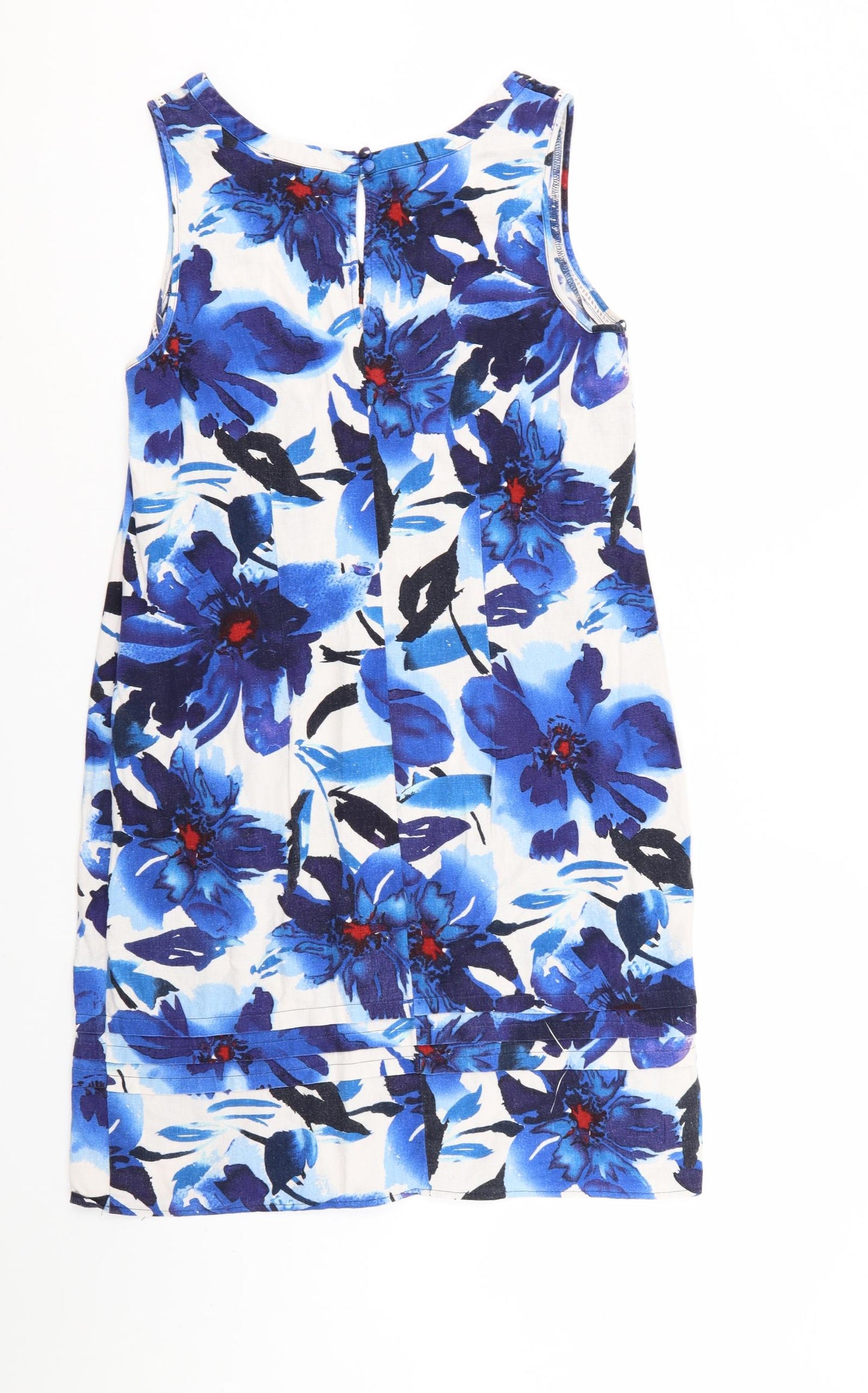 George Womens Blue Floral  Tank Dress  Size 12