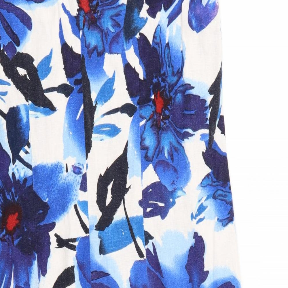 George Womens Blue Floral  Tank Dress  Size 12