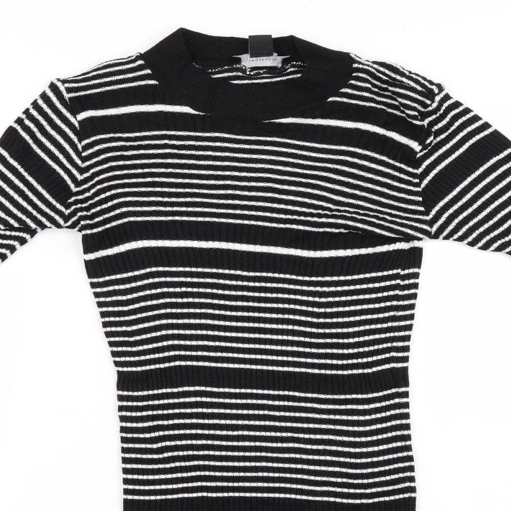 Atmosphere Womens Black Striped  Jumper Dress  Size 12