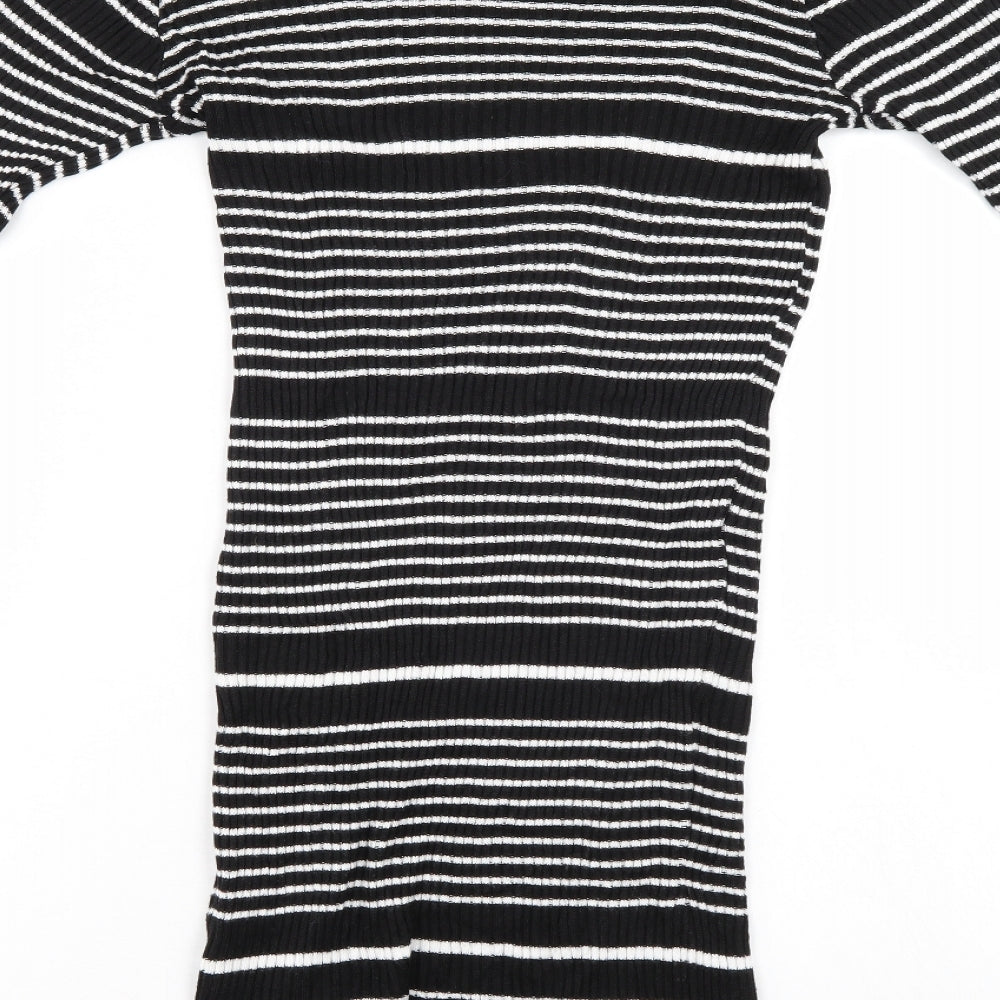 Atmosphere Womens Black Striped  Jumper Dress  Size 12