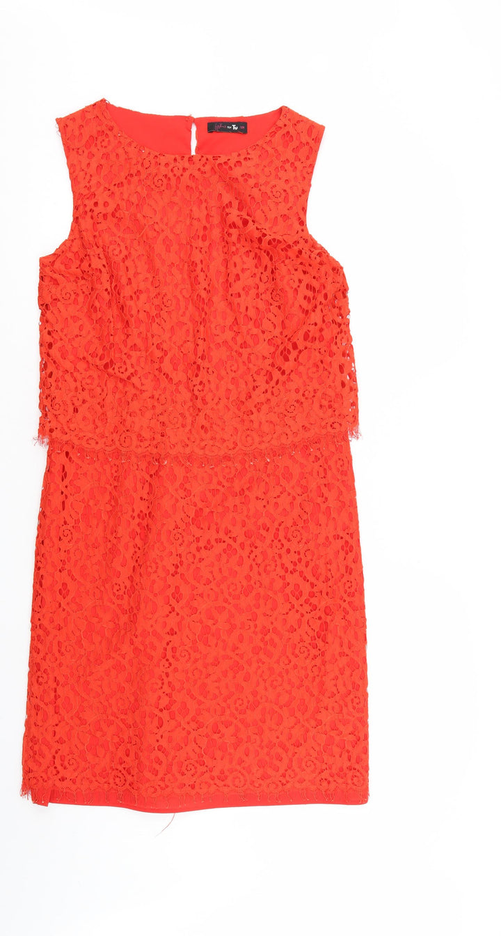 TU Womens Orange Tank Dress Size 12