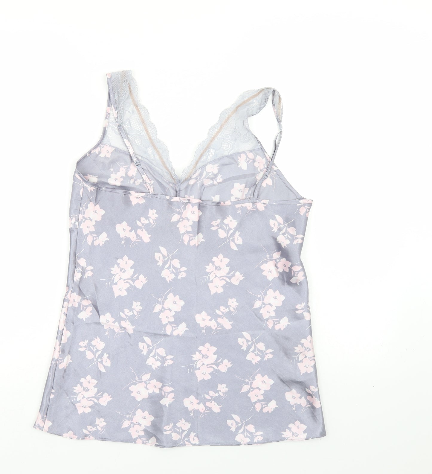 Secrets Womens Grey Floral  Babydoll Pyjama Top Size 12