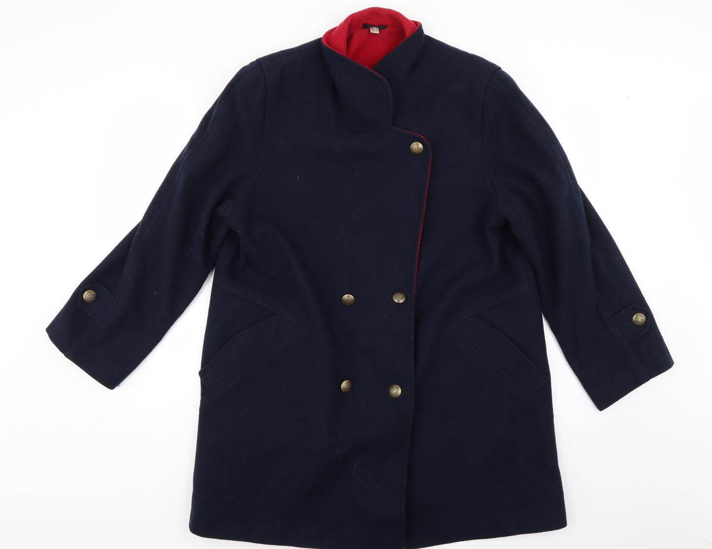 House of Fraser Womens Blue   Military Jacket Coat Size 12