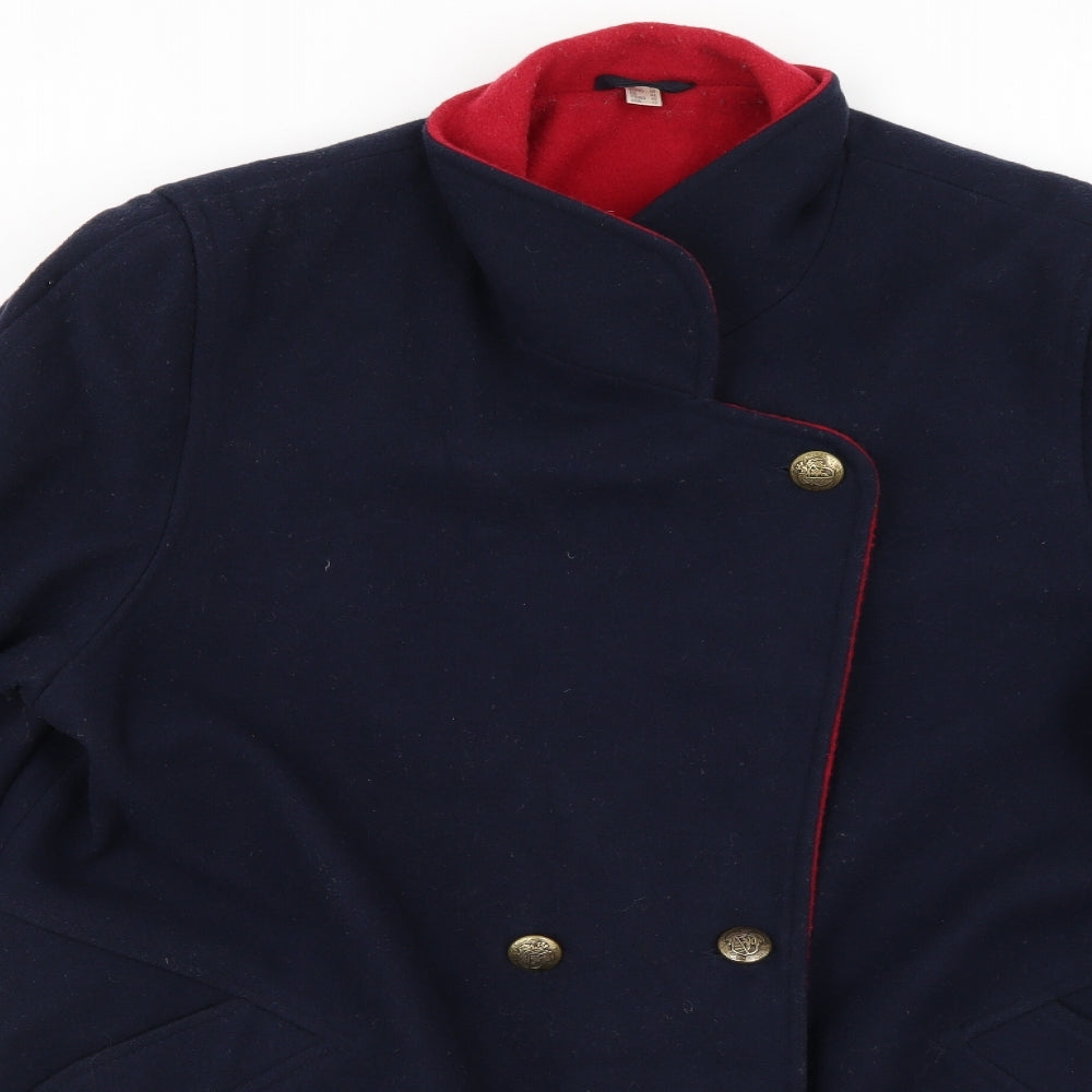 House of Fraser Womens Blue   Military Jacket Coat Size 12