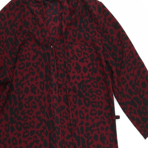 Papaya Womens Red Animal Print  Pinafore/Dungaree Dress  Size 12