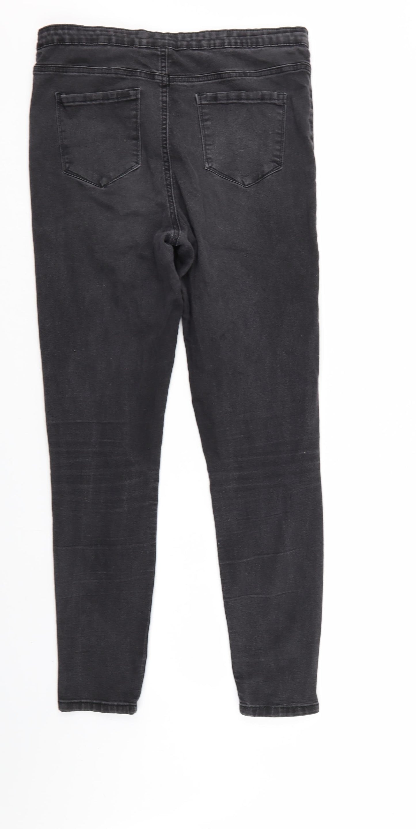 Denim & Co. Womens Black  Denim Tapered Jeans Size 16 L29 in