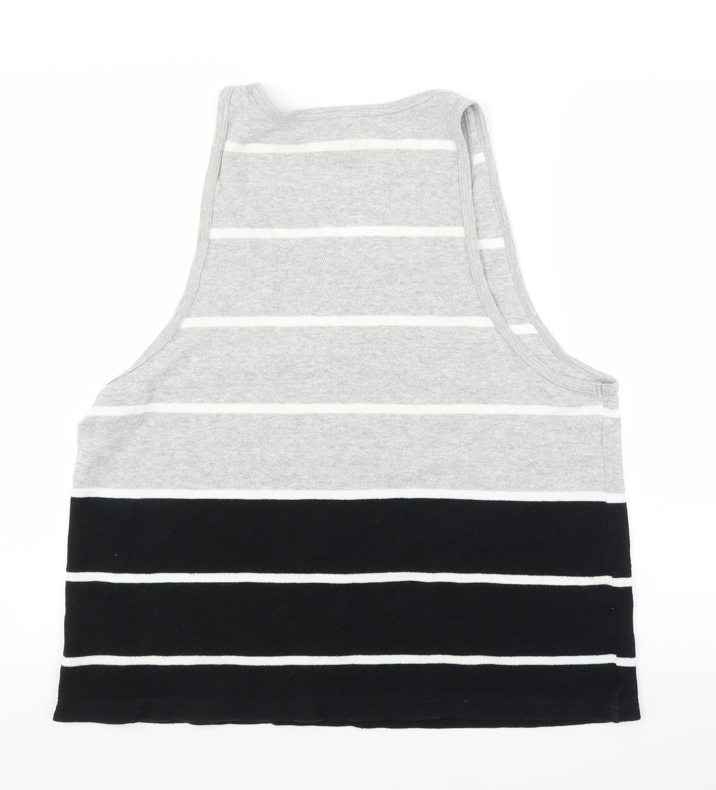 Twisted Soul Mens Grey Striped  Basic Tank Size M