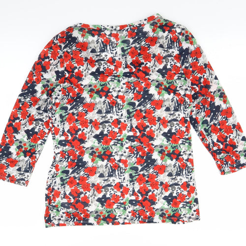 Per Una Womens Grey Floral  Basic Blouse Size 12