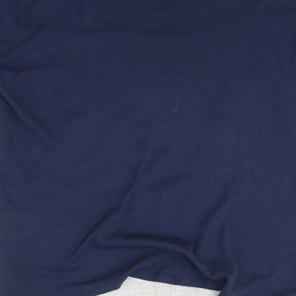 Marks and Spencer Womens Blue Geometric  Basic Blouse Size 10
